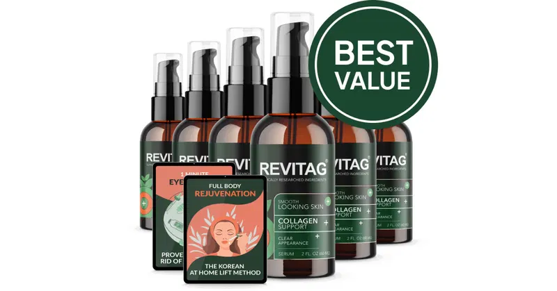 Before and after photo showing results of ReviTag on a skin tag.