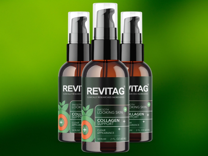 ReviTag skin tag remover serum bottle and dropper.